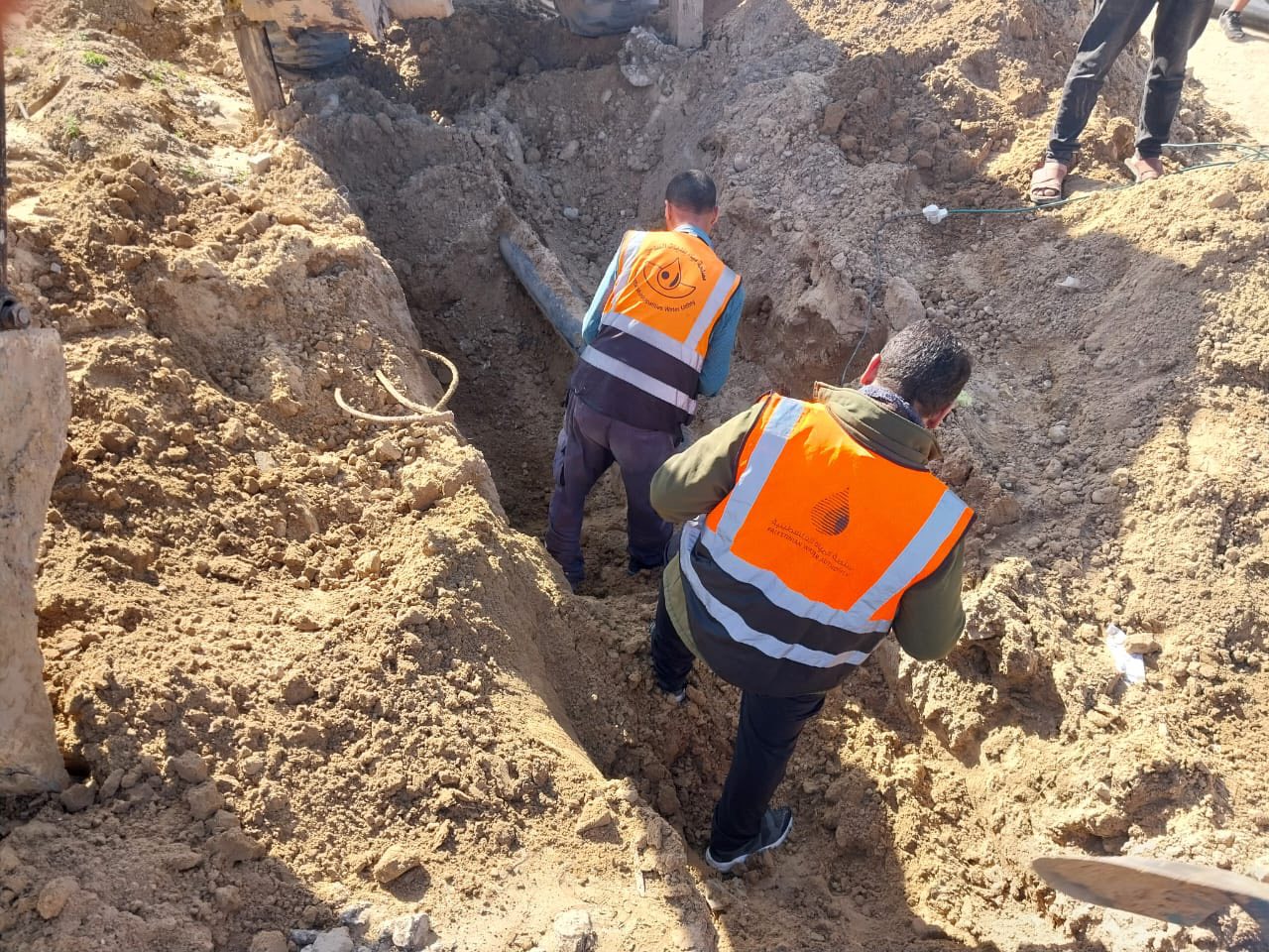 تدخلات سلطة المياه الطارئة في غزة خلال الأسبوع :