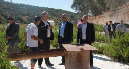 معالي الوزير م.مازن غنيم يتفقد أبار المياه في جنين