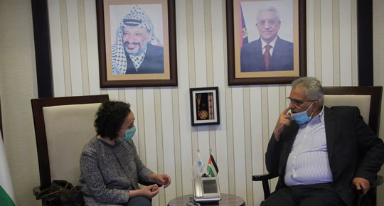 الوزير غنيم يلتقي ممثلة منظمة اليونيسيف
