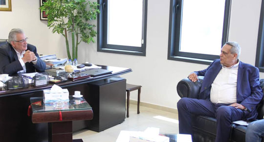 غنيم يستقبل رئيس بلدية عنبتا
