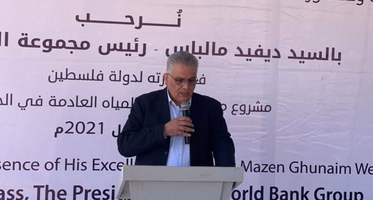 الممول من البنك الدولي والاتحاد الأوروبي والوكالة الفرنسية ... 
رئيس سلطة المياه يطلع رئيس البنك الدولي على مشروع محطة المعالجة المركزية في الخليل
