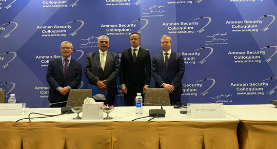 خلال مشاركتة في أعمال منتدى عمان الأمني تحت عنوان &#34;ارتباط الأمن المائي بالأمن القومي&#34;...
الوزير غنيم: الأطماع الإسرائيلية في المياه العربية تعد من أكبر التحديات التي تواجه تحقيق الأمن المائي العربي
