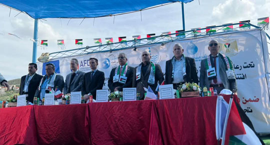 افتتاح  مشروع رابط المياه والطاقة  الممول من الوكالة الفرنسية
