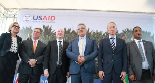 بحضور ممثل الرئيس الامريكي لعملية السلام اطلاق المرحلة الثانية من مشروع محطة الصرف الصحي اريحا
