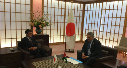 العمل لا توقفه المسافات... م.غنيم يصل اليابان ليلتقي وزير الخارجية الياباني