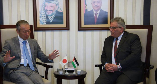 م. غنيم يستقبل السفير الياباني 