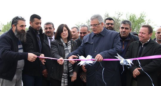 الوزير غنيم يفتتح مشاريع مائية في جماعين ويتفقد الوضع المائي في روجيب في محافظة نابلس
