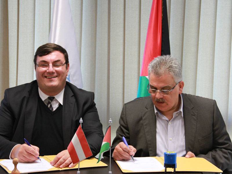 Water Authority and the Austrian Agency signed the agreement of  Rehabilitation of Deir El Balah Station 


